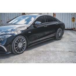 Накладки сплиттеры на пороги на Mercedes CLS C257 AMG-Line